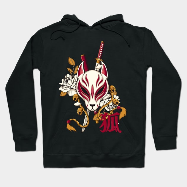 kitsune samurai Hoodie by ilhamnug66